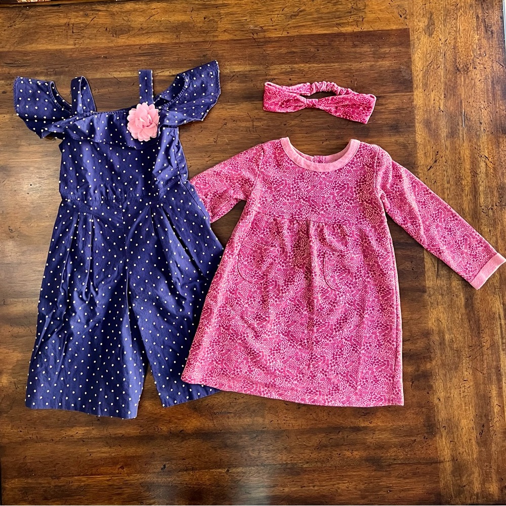 Janie and Jack Romper & Gymboree Dress Set Lot 3 VGUC